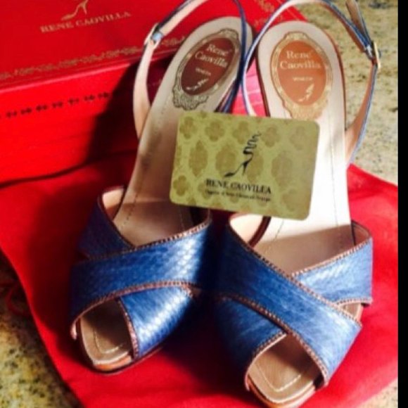 Rene Caovilla Slingback Sandal - Sparkle Bottom - Picture 5 of 12